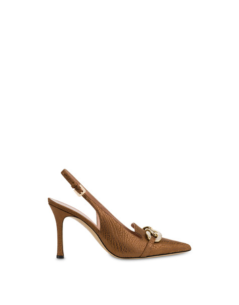 Pump Chain Light In Bark-colored Calf Leather Wood