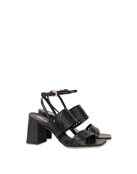 Glam Sandal In Alba Calfskin Black