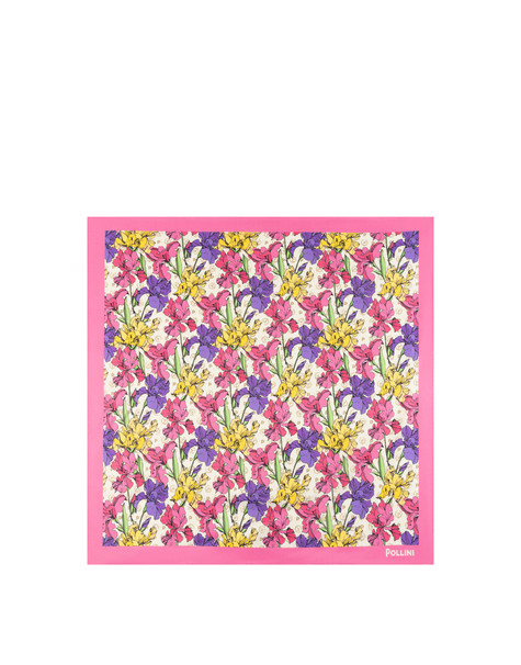 Seidenschal Mit Mehrfarbigem Blumenmuster 