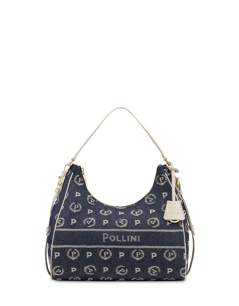 Hobo Bag Heritage Marina In Denim Blu/avorio