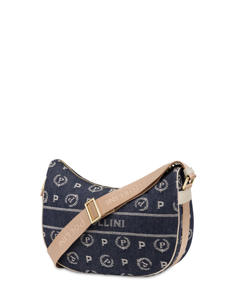 Hobo Bag Heritage Marina In Denim Blu/avorio