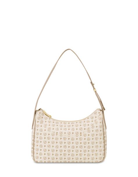 Hobo Bag Heritage In Soft Relief Avorio/ghiaccio
