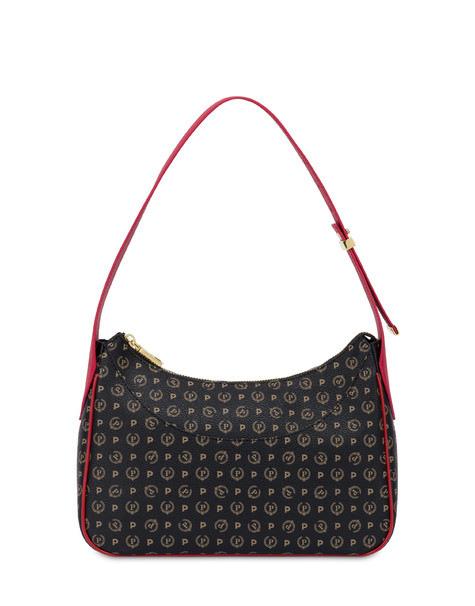 Heritage Hobo Bag In Soft Relief Black/laky Red