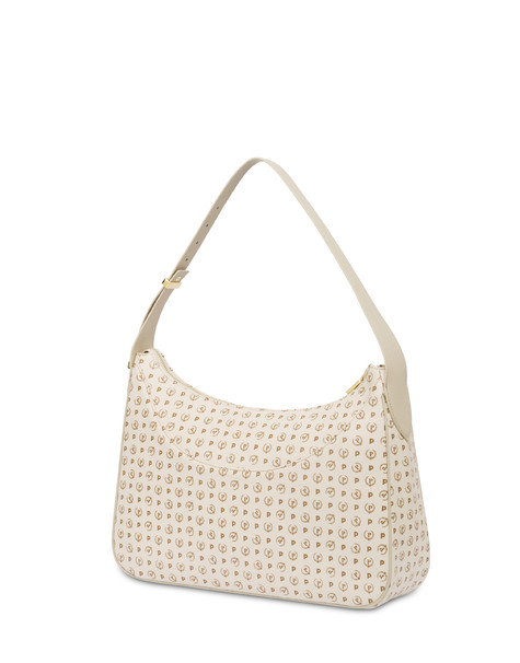 Heritage Hobo Bag In Soft Relief Ivory/ivory