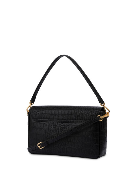 Candy Bag In Crocodile Print Pu Black
