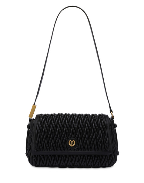 Alba Shoulder Bag In Quilted Pu And Soft Pu Black/black