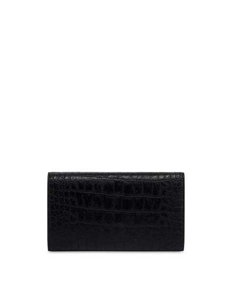 Pu Crocodile Wallet On Chain Wallet Black