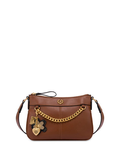 Charmy Crossbody Bag In Pu And Heritage Pvc Tan/black