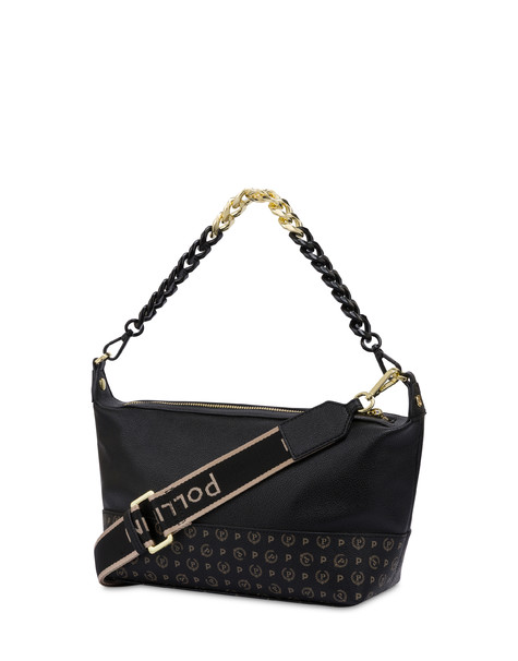 Link Shoulder Bag In Pu And Heritage Pvc Black/black