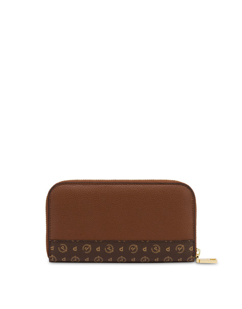Heritage Mix Zip Around Wallet Tan/brown