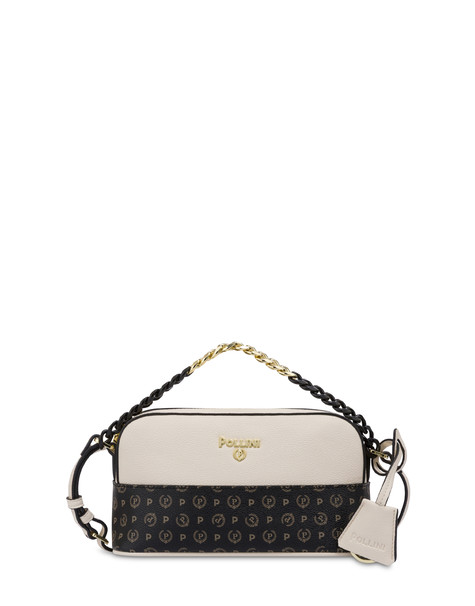 Link Camera Bag In Pu And Heritage Pvc Ivory/black