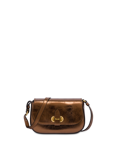 Crossbody Bag Fence Small In Vitello Laminato Cuoio