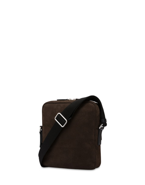 Borsa A Tracolla In Nabuk E Vitello T.moro/nero