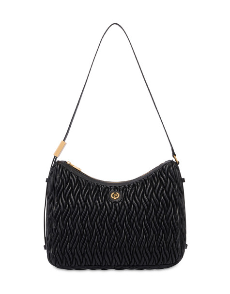 Borsa A Spalla Alba In Quilted Pu E Soft Pu Nero/nero