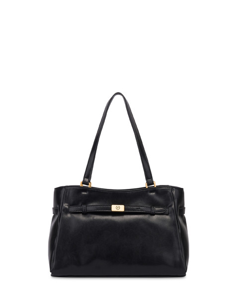 Horizon Small Shoulder Bag In Lux Plain Pu Black