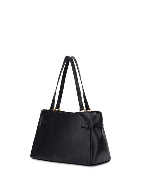 Horizon Small Shoulder Bag In Lux Plain Pu Black