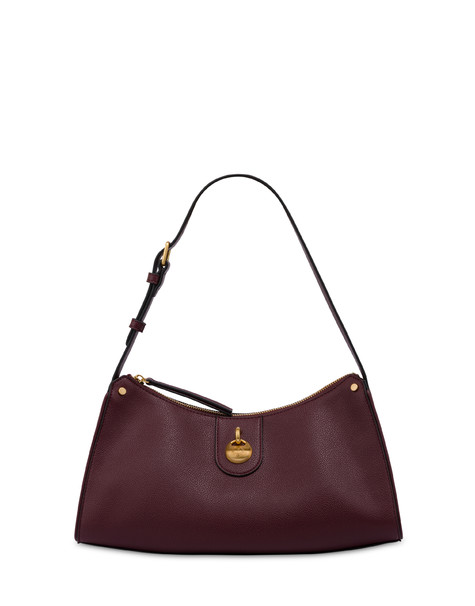 Drop-in Mini Grained Pu Shoulder Bag Burgundy