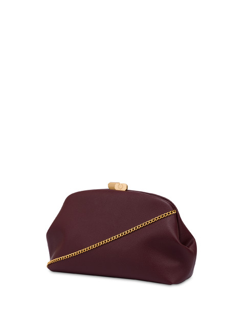 Pochette Cloud In Mini Grained Pu Burgundy