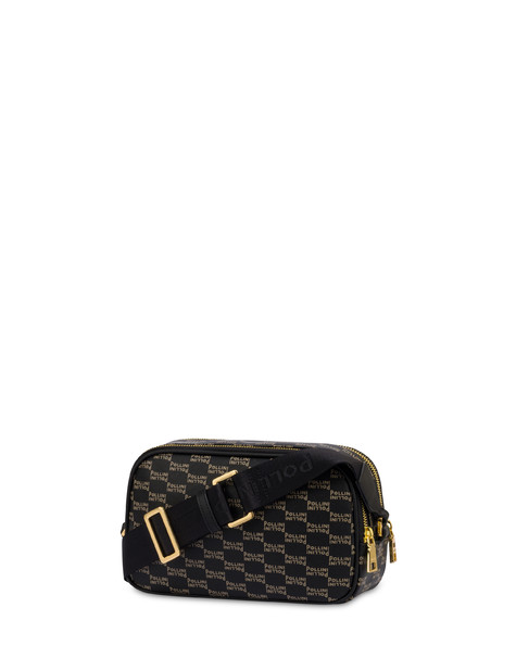 Camera Bag Iconic In Saffiano Pu Stampato Nero/taupe