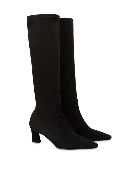 Aurora Boot In Stretch Pl Velour Black
