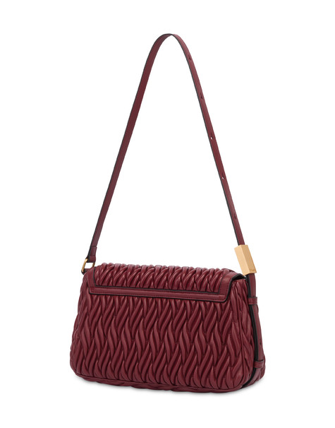 Borsa A Spalla Alba In Quilted Pu E Soft Pu Burgundy/burgundy