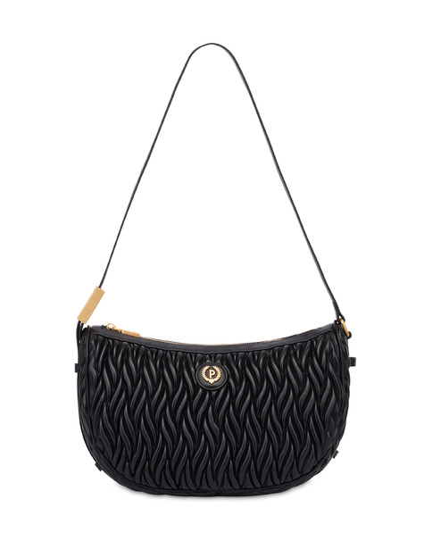Borsa A Spalla Alba In Quilted Pu E Soft Pu Nero/nero