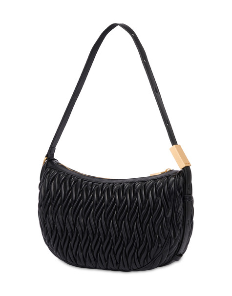 Borsa A Spalla Alba In Quilted Pu E Soft Pu Nero/nero