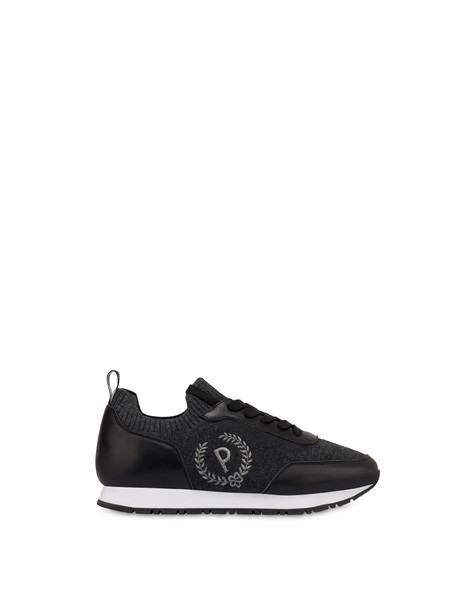 Astra Calfskin Sneakers Grey/black