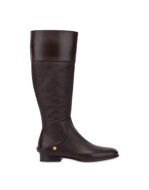 Stivale Jockey Flat In Vitello Bottalato T.moro/t.moro