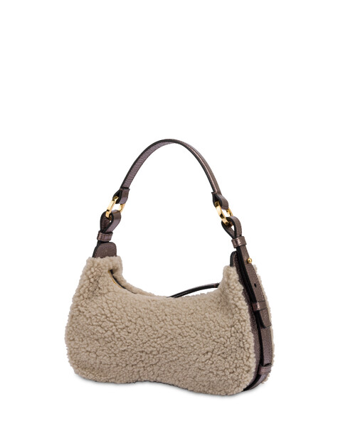 Borsa A Spalla Identity Small In Montone E Vitello Stone/fucile