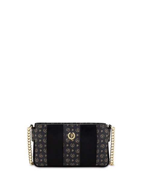 Interplay Crossbody Bag In Suede-like Fabric And Heritage Pvc Black/black