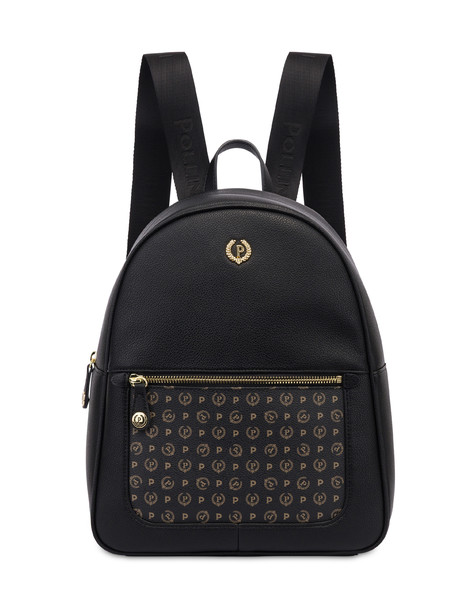 Zaino Anna In Mini Grained Ed Heritage Pvc Nero/nero
