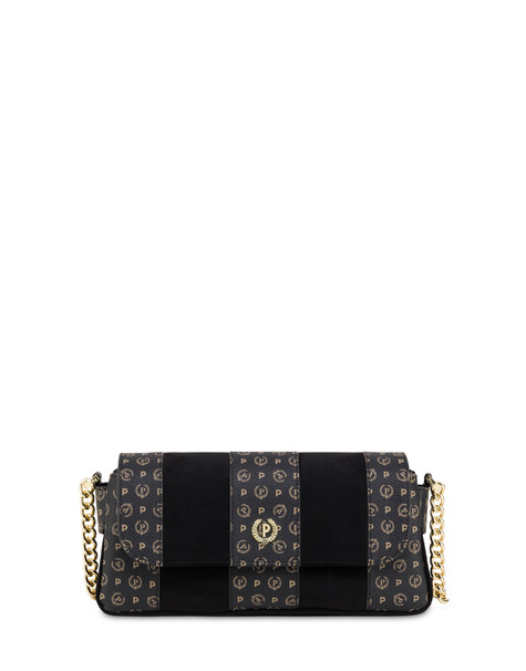 Borsa A Spalla Interplay In Fabric Suede Ed Heritage Pvc Nero/nero