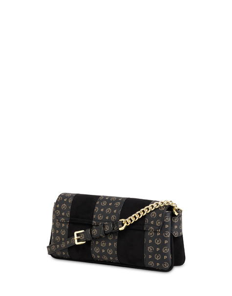 Borsa A Spalla Interplay In Fabric Suede Ed Heritage Pvc Nero/nero