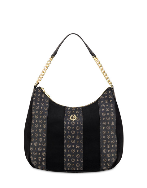 Borsa A Spalla Interplay In Fabric Suede Ed Heritage Pvc Nero/nero