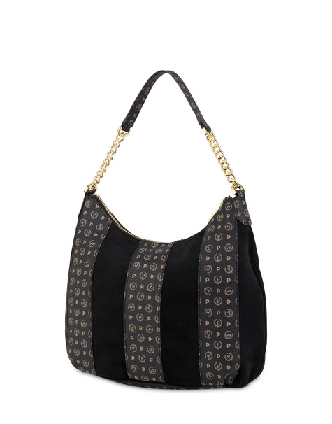 Borsa A Spalla Interplay In Fabric Suede Ed Heritage Pvc Nero/nero