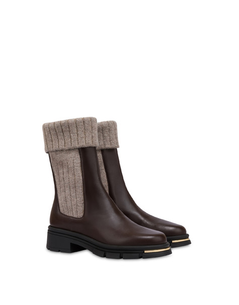 Comfy Calfskin Ankle Boots Ebony