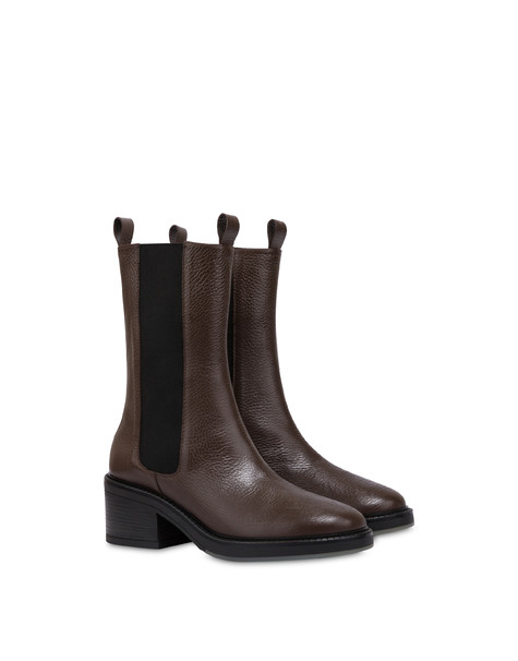 Laura Ankle Boots In Tumbled Calfskin Ebony