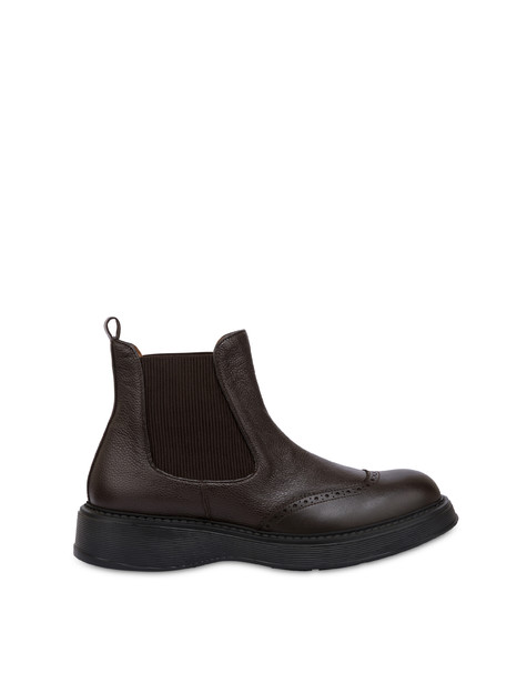 James Ankle Boots In Garnet Calfskin Dark Brown/dark Brown