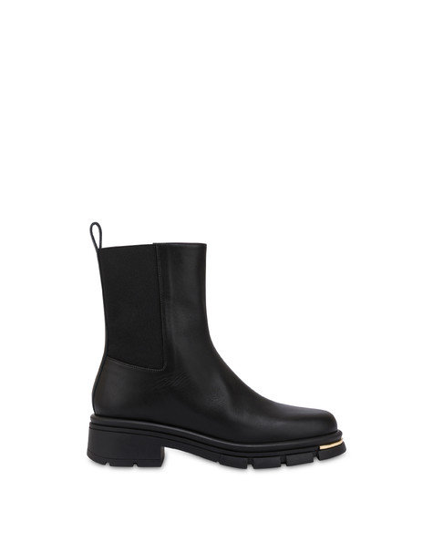 Comfy Calfskin Ankle Boots Black