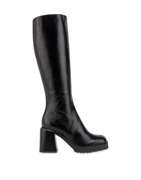 Stivale Anna In Vitello Nero