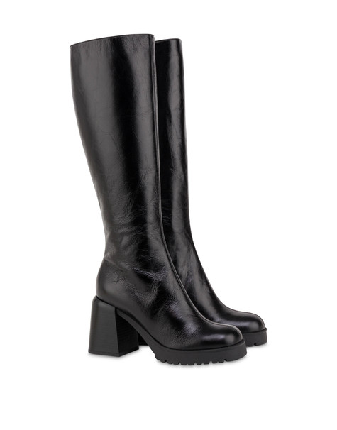 Stivale Anna In Vitello Nero