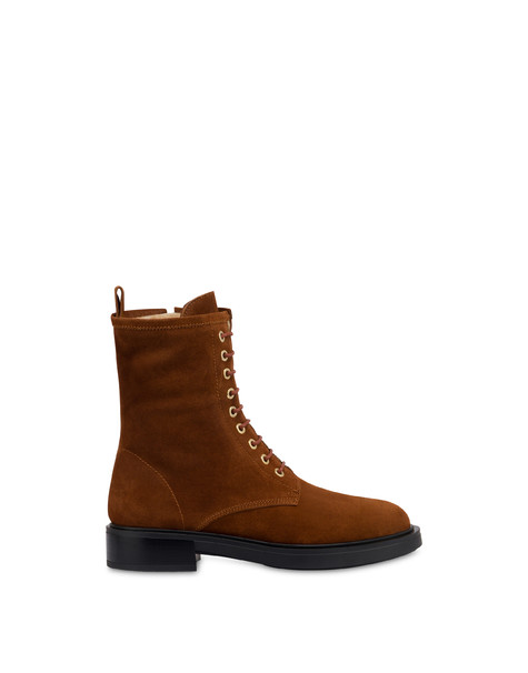 Cambridge Ankle Boots In Split Leather Cognac