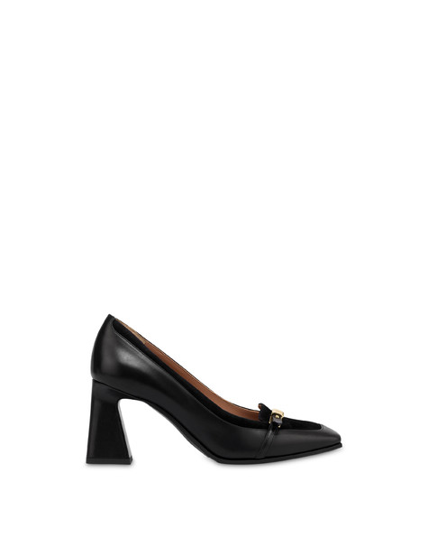 Decolleté Lady In Vitello E Camoscio Nero/nero