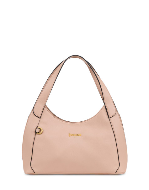 Sabrina Small Hobo Bag In Faux Suede Nude