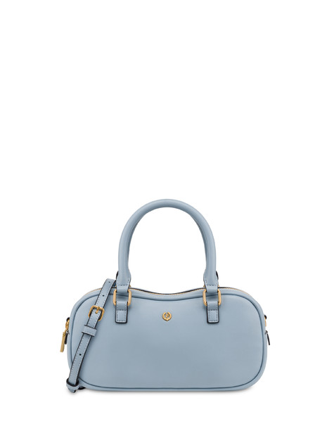 Bon Bon Bowling Bag In Soft Vegan Leather Sky