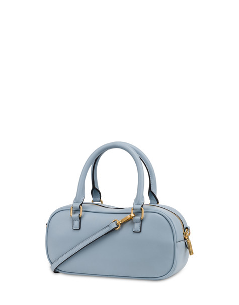 Bon Bon Bowling Bag In Soft Vegan Leather Sky