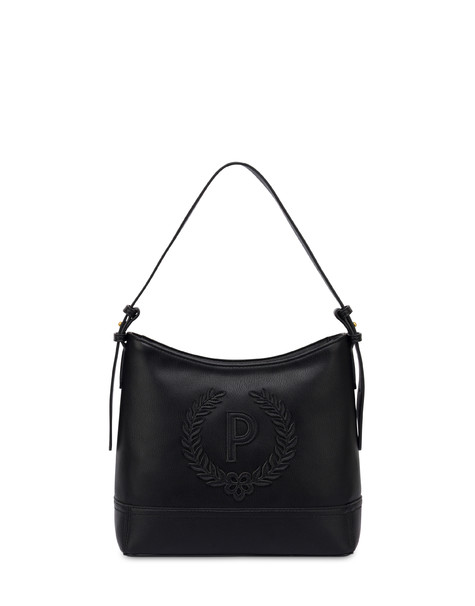 Hobo Bag Crown In Grained Pu Nero
