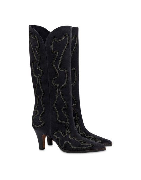 Austin Split-leather Boot Coal