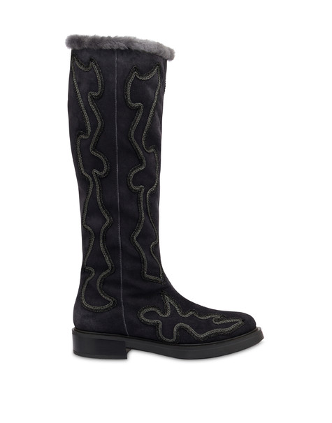 Austin Split-leather Boot Coal